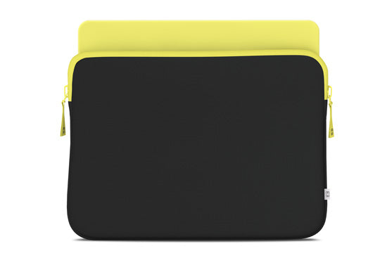 MacBook Sleeve NEO Basics ²Life Perfect Fit Black / Lemon