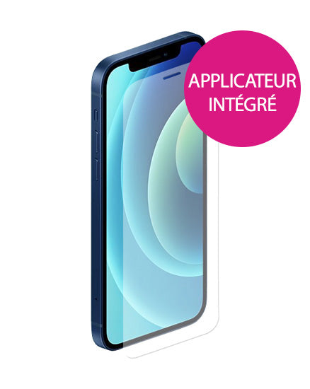 Verre de protection avec applicateur pour iPhone 12 & iPhone 12 Pro Polybag