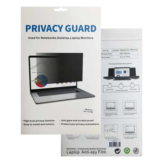 Privacy Film MacBook Pro 13" (M2 / M1) – Matte Finish, Magnetic Installation, Privacy View