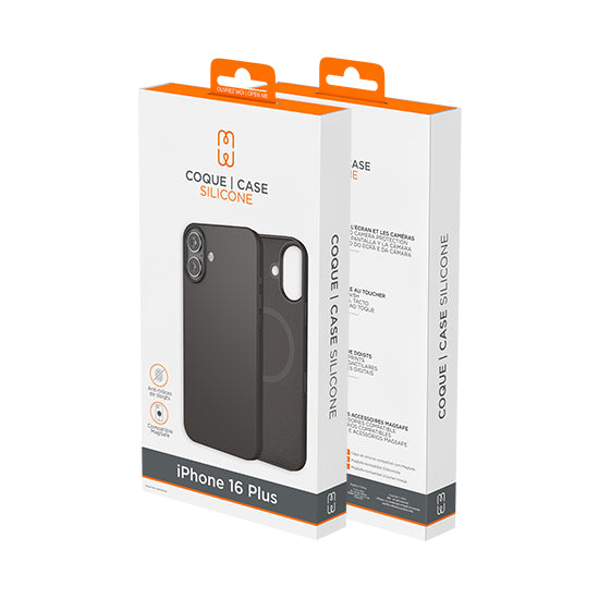 iPhone 16 Plus Black MagSafe Silicone Case