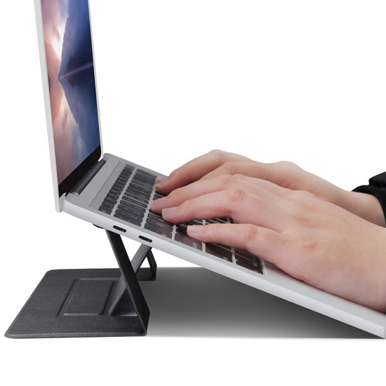 Anthracite adhesive laptop stand Polybag