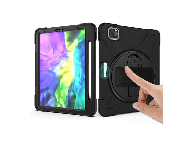 Coque Securit rotative iPad 12.9 (2020 - 4th gen) Noir - Noir